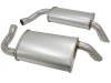 1978 C3 Corvette Pair Aluminized Round Muffler L48 2 1/4 Inch